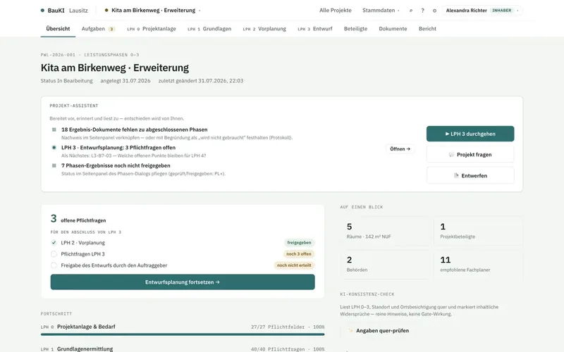 Startseite von BauKI Lausitz