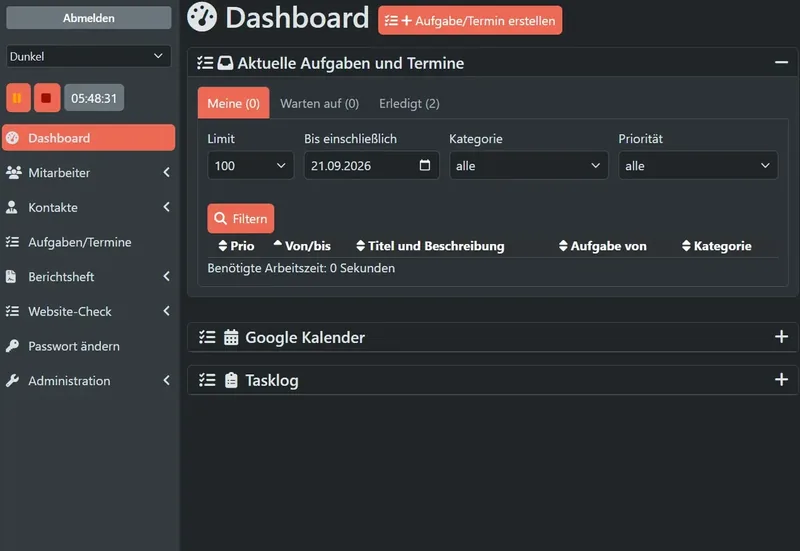 Startseite von Unternehmercockpit